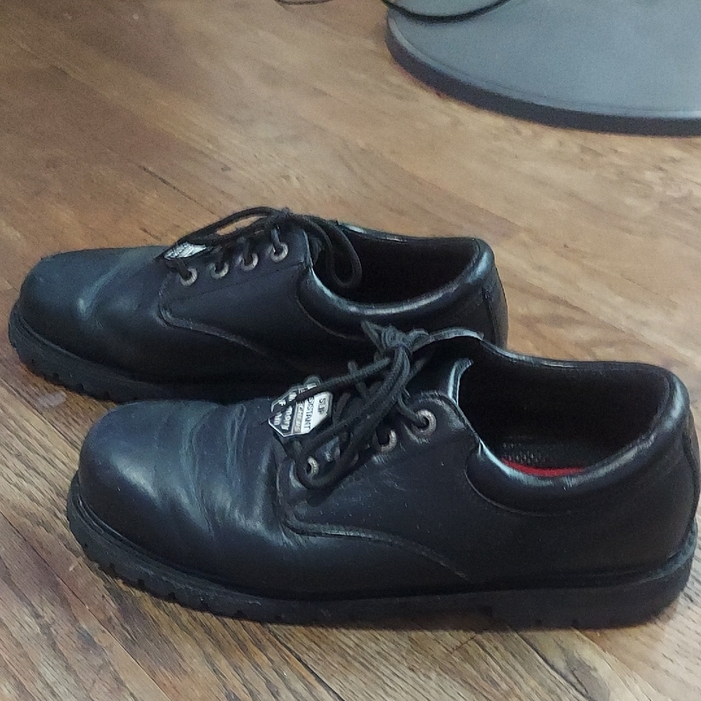 Skechers Black Oxford Shoes with Memory Foam - Picture 6 of 12